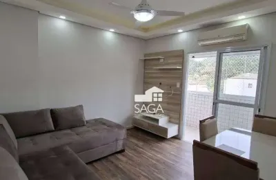Apartamento com 2 dormitórios para alugar, 60 m² por r$ 3.300,00/mês - canto do forte - praia grande/sp