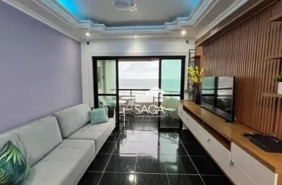 Apartamento com 2 dormitórios para alugar, 120 m² por r$ 4.500/mês - maracanã - praia grande/sp