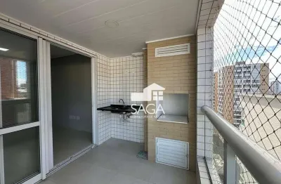 Apartamento com 2 dormitórios para alugar, 83 m² por r$ 5.500/mês - canto do forte - praia grande/sp