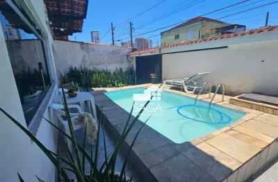 Casa com piscina, com 3 dormitórios à venda, 135 m² por r$ 1.200.000 - boqueirão - praia grande/sp