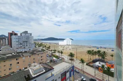 Vista Mar! Apartamento com 1 dormitório à venda, 52 m² por R$ 298.000 - Vila Guilhermina - Praia Grande/SP