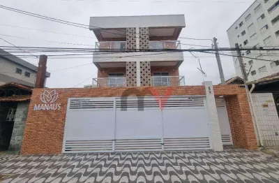 Sobrado com quintal privativo sendo  2 dormitórios à venda, 62 m² por r$ 380.000 - vila guilhermina - praia grande/sp