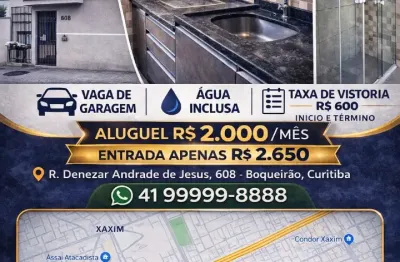 Apartamento 1 Quarto com Vaga – Boqueirão – Água Inclusa – R$ 2.000