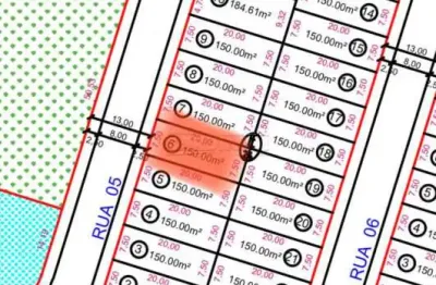 Terreno à venda na Rua 6, Loteamento, LOTE 18/E, Jardim Embaré, São Carlos