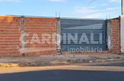 Terreno murado com portão, plano pronto para construir.