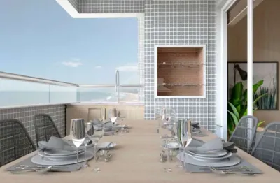 Apartamentos em lançamento de 2 dormitórios senso 1 suíte, frente mar no jardim real, praia grande