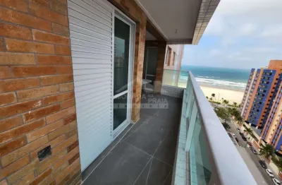 Apartamento na aviação com linda vista ao mar, 2 dormitórios, lazer, só na praia grande.