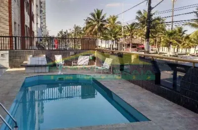 Apartamento mobiliado na aviação, 2 dormitórios, piscina, só na imobiliária em praia grande.
