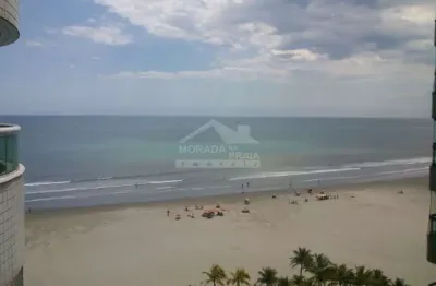 Apartamento frente ao mar, 3 dormitórios, sacada, confira na imobiliária em praia grande.