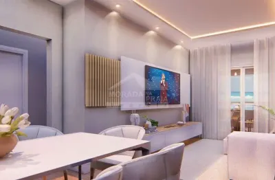 Apartamento no caiçara, 2 dormitórios, terraço gourmet, confira em praia grande.