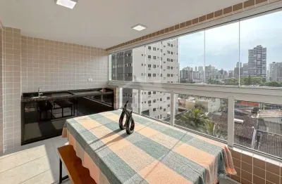 Apartamento semi mobiliado no canto do forte, 2 dormitórios, lazer, confira em praia grande.