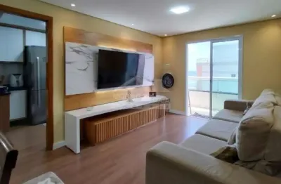 Apartamento frente mar no caiçara, 2 dormitórios, terraço gourmet, lazer, confira em praia grande.