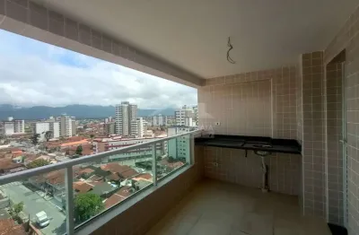 Apartamento frente mar de 2 dormitórios, sacada, confira em praia grande.