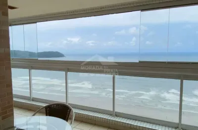 Apartamento frente ao mar na guilhermina,3 dormitórios. confira na imobiliária em praia grande.