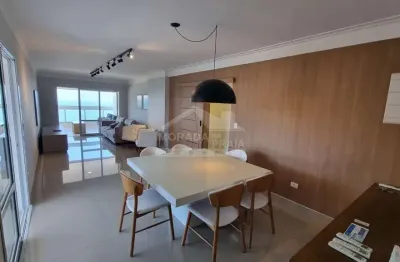 Apartamento mobiliado e vista mar no forte, 4 dormitórios, 3 vagas, lazer, confira em praia grande.