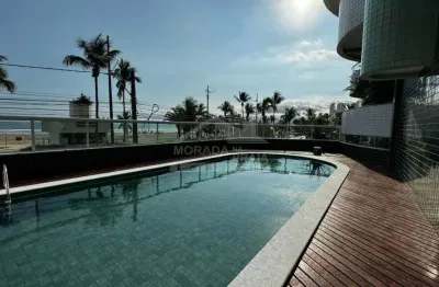 Apartamento mobiliado e vista mar, 3 dormitórios, sacada, só na imobiliária em praia grande.