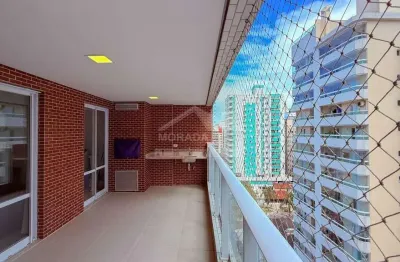 Apartamento vista mar no canto do forte, 2 suítes, terraço gourmet, confira em praia grande.