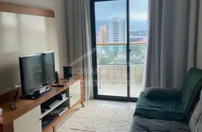 Apartamento semi mobiliado, 1 dormitório, sacada, lazer, 150 metros mar, confira em praia grande.