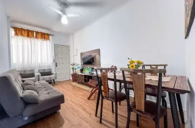 Apartamento mobiliado no boqueirão, 2 dormitórios, vista mar, confira em praia grande.