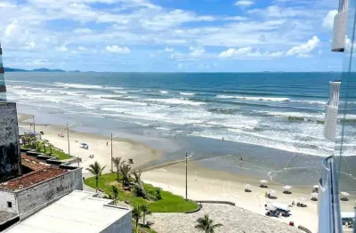 Apartamento vista ao mar no maracanã, 1 suítes, confira na imobiliária em praia grande