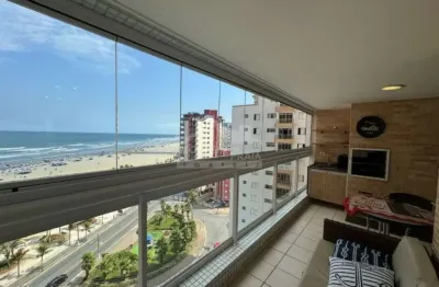 Apartamento MOBILIADO e FRENTE AO MAR, 3 Dormitórios, Confira na Imobiliária em Praia Grande.
