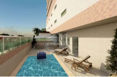 Apartamento no caiçara 2 dormitórios, lazer, 100 mts mar, só na imobiliária em praia grande.