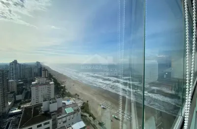 Apartamento vista espetacular ao mar no caiçara, 3 dormitórios, só na imobiliária em praia grande.