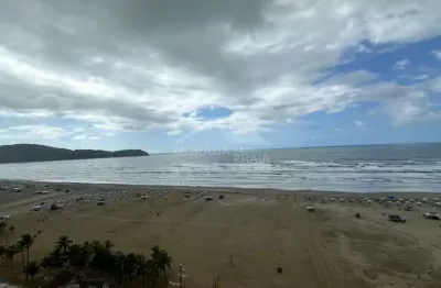 Apartamento frente ao mar na vila guilhermina, 3 dormitórios, 2 vagas, confira em praia grande.