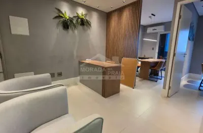 Sala comercial toda mobiliada no centro do boqueirão, confira na imobiliária em praia grande.