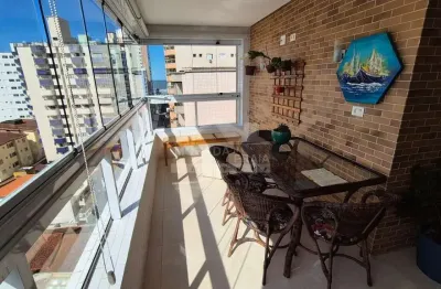 Apartamento alto padrão na aviação, 2 dormitórios, terraço gourmet, sacada, confira em praia grande.