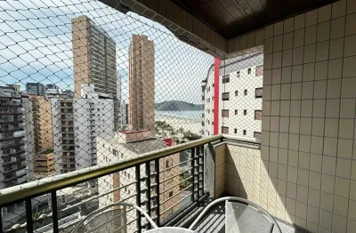 Praia grande - guilhermina: 2 dorms (1 suíte), 2 vagas e vista mar