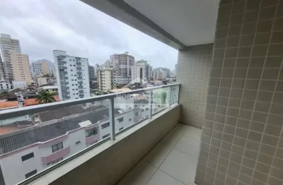 Apartamento - guilhermina - 2 dorm com 1 suíte- sacada gourmet - em sua imobiliária na praia grande.