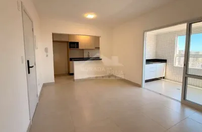 Apartamento semi mobiliado no canto do forte  e vista mar, 2 dormitórios, e varanda gourmet