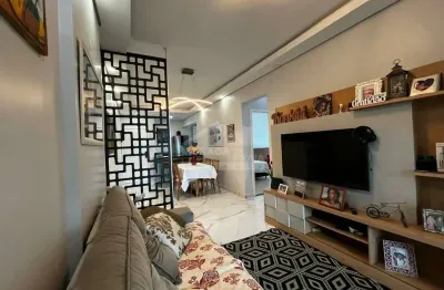 Apartamento mobiliado 3 dormitórios no forte, praia grande.