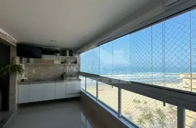 Apartameto de 2 dormitórios, 2 suítes, mobiliado, vista lateral mar, prédio frente mar na aviação.