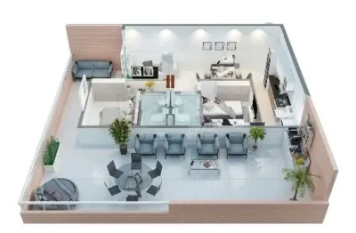 O maior condomínio clube da praia grande. localizado no  boqueirão.