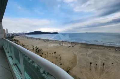 Apartamento frente ao mar na vila guilhermina, 3 dormitórios, 2 vagas, confira em praia grande.