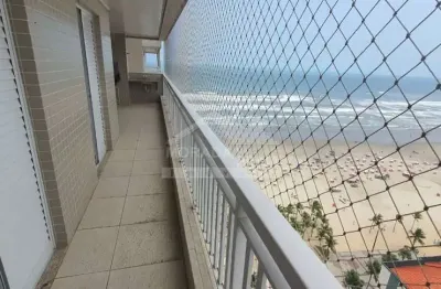 Apartamento de 2 dormitórios com vista definitiva para o mar no bairro aviação em praia grande