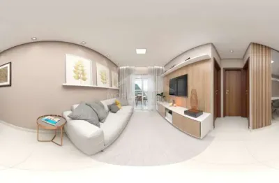 Apartamento novo no canto do forte, 2 dormitórios, 1 suíte, terraço gourmet, só em praia grande.