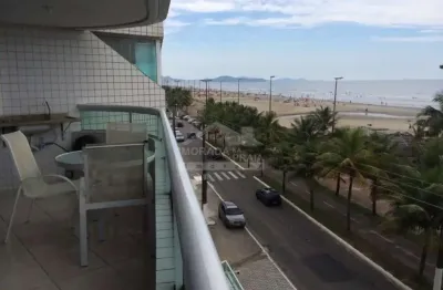 Apartamento de frente ao mar e vista definitiva no caiçara, 3 dormitórios, confira em praia grande.