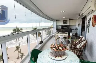 Apartamento pé na areia vista privilegiada enseada.