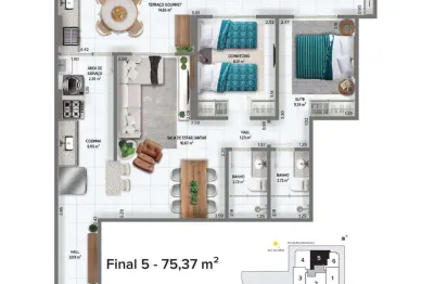 Apartamento com 2 quartos à venda na Rua Mirim, 580, Vila Mirim, Praia Grande