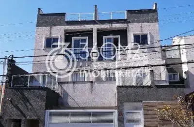 Cobertura para venda em santo andré, jardim bela vista, 2 dormitórios, 1 suíte, 3 banheiros, 2 vagas