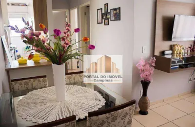 Apartamento com 2 dormitórios à venda, 50 m² por r$ 185.000,00 - residencial cosmos - campinas/sp