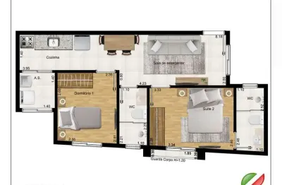 Apartamento com 2 quartos à venda na vila gustavo, são paulo , 45 m2 por r$ 385.000