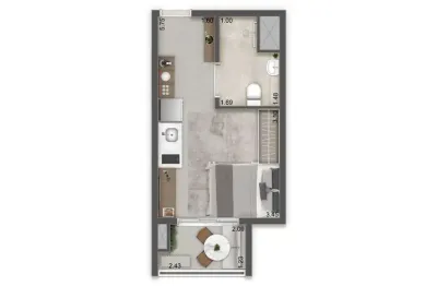 Apartamento com 1 quarto à venda na vila primavera, são paulo , 26 m2 por r$ 372.340