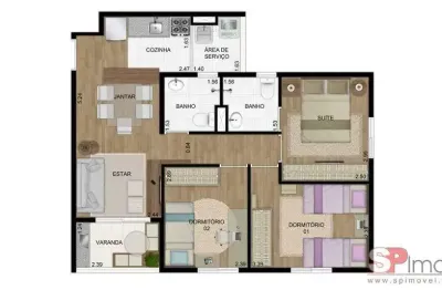 Apartamento com 2 quartos à venda no parque edu chaves, são paulo , 58 m2 por r$ 405.000