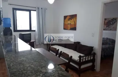 Apartamento mobiliado 1 dormitorio com vaga ocian praia grande