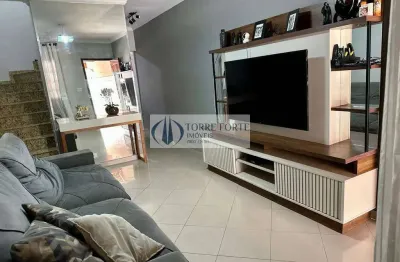 Sobrado 2 dormitórios, 80 m2, 2 vagas, churrasqueira, no jardim fernandes