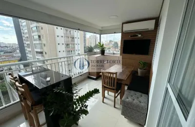 Lindo apartamento 2 dormitórios 1 suíte,  1 vaga com varanda gourmet